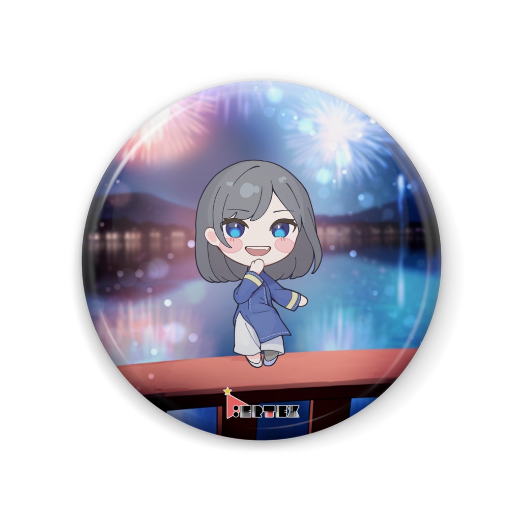 螭燎梳 V.ertex1周年記念限定缶バッジ 初期立ち絵ver.