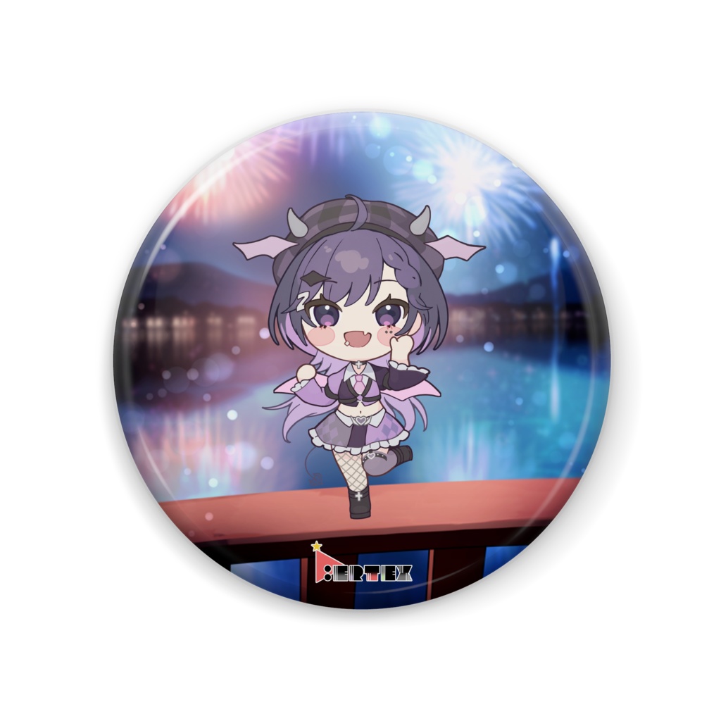 宵月ラミア V.ertex1周年記念限定缶バッジ 初期立ち絵ver.