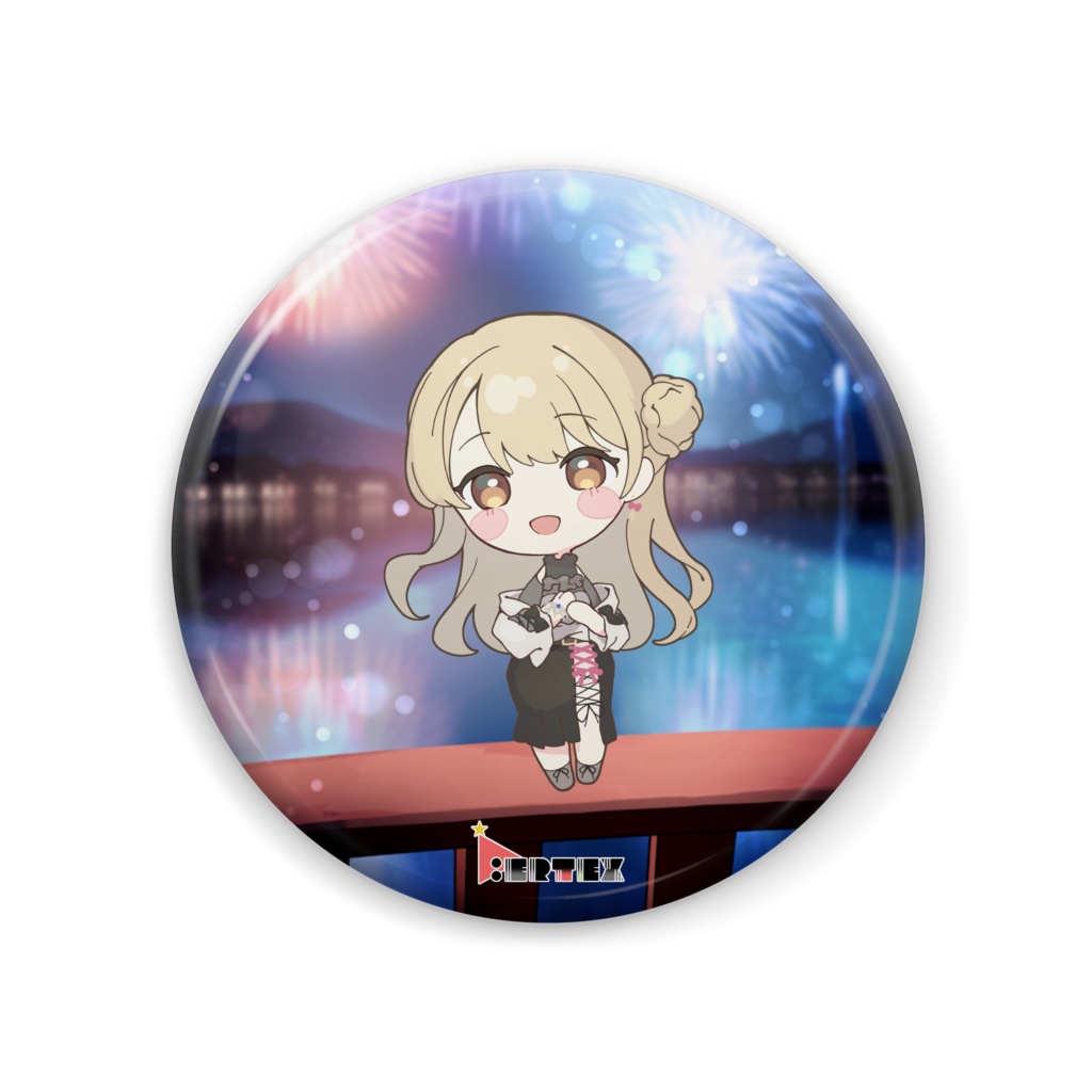 甘井蜜 V.ertex1周年記念限定缶バッジ 初期立ち絵ver.