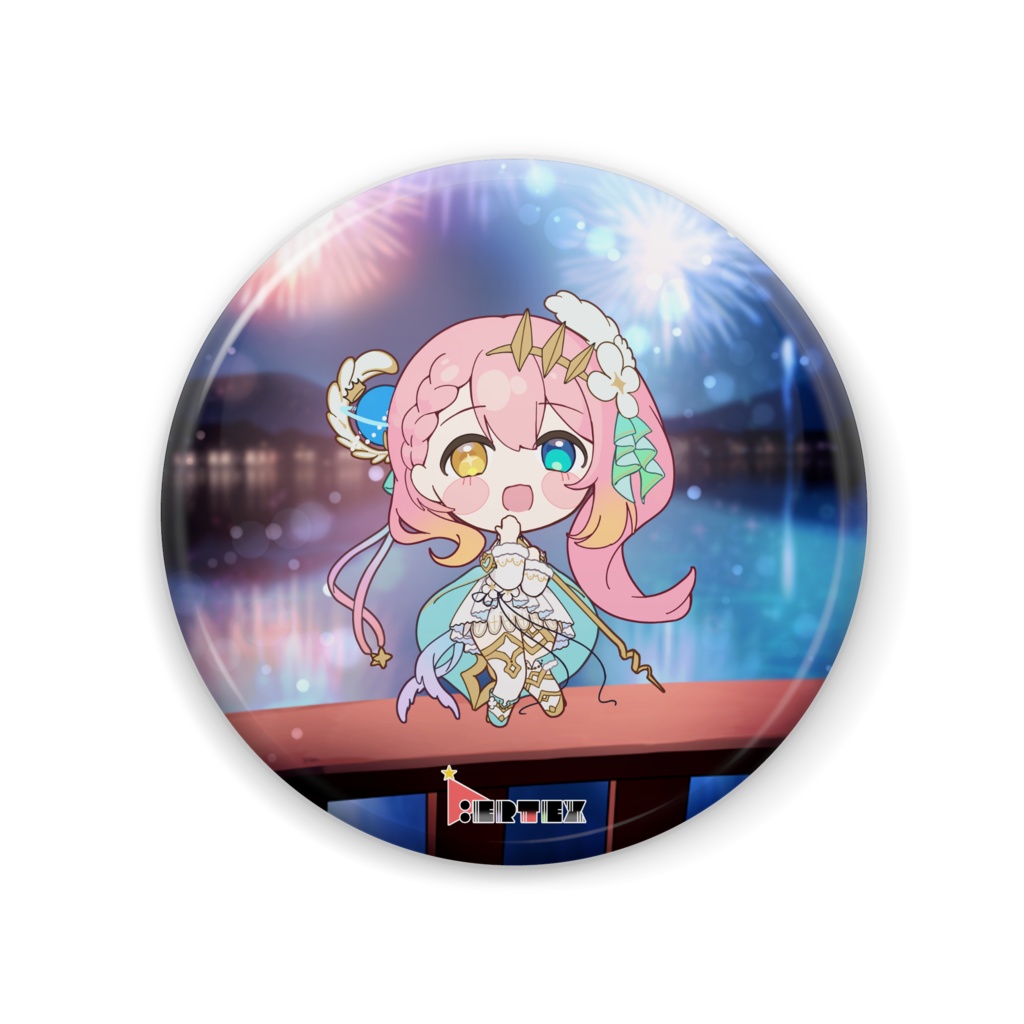 桃瀬ゆい V.ertex1周年記念限定缶バッジ 初期立ち絵ver.
