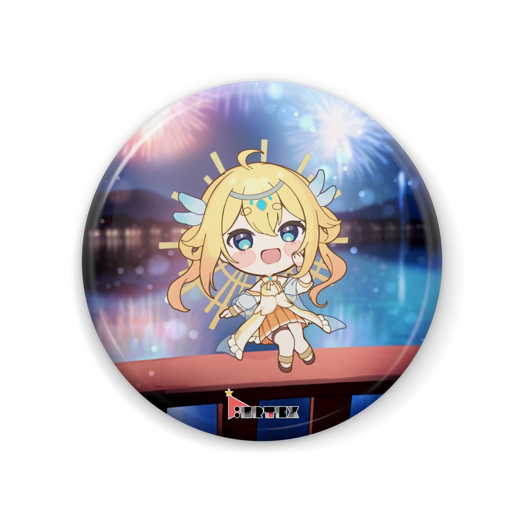 女神ノ宮ほてぴ V.ertex1周年記念限定缶バッジ 初期立ち絵ver.