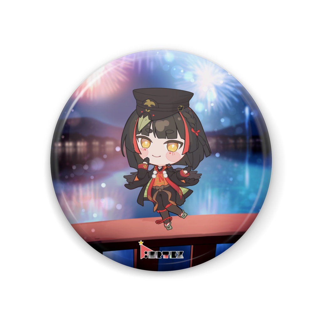 烏丸るふ V.ertex1周年記念限定缶バッジ 初期立ち絵ver.