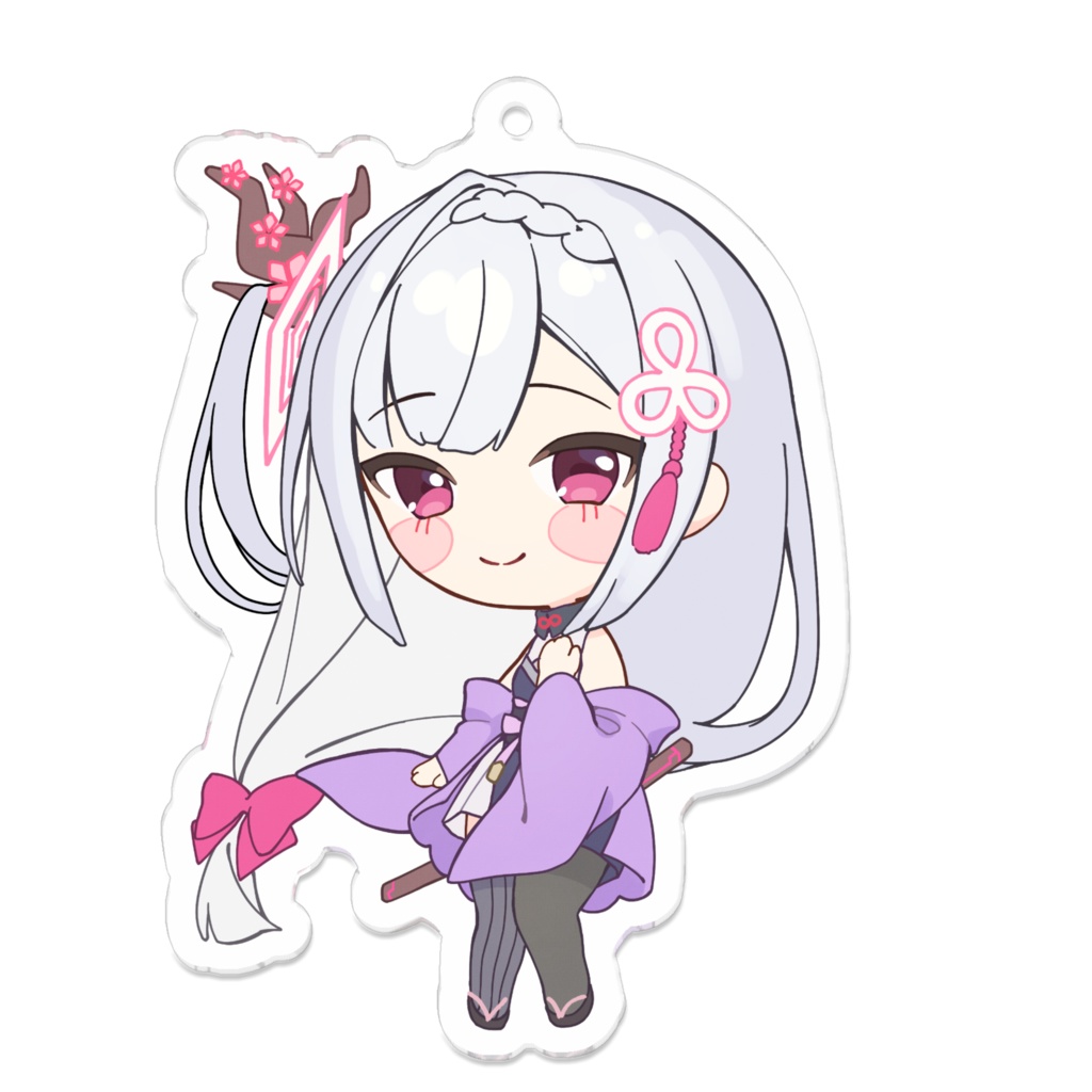 美巴雪花 V.ertex1周年記念限定アクキー 初期立ち絵ver.