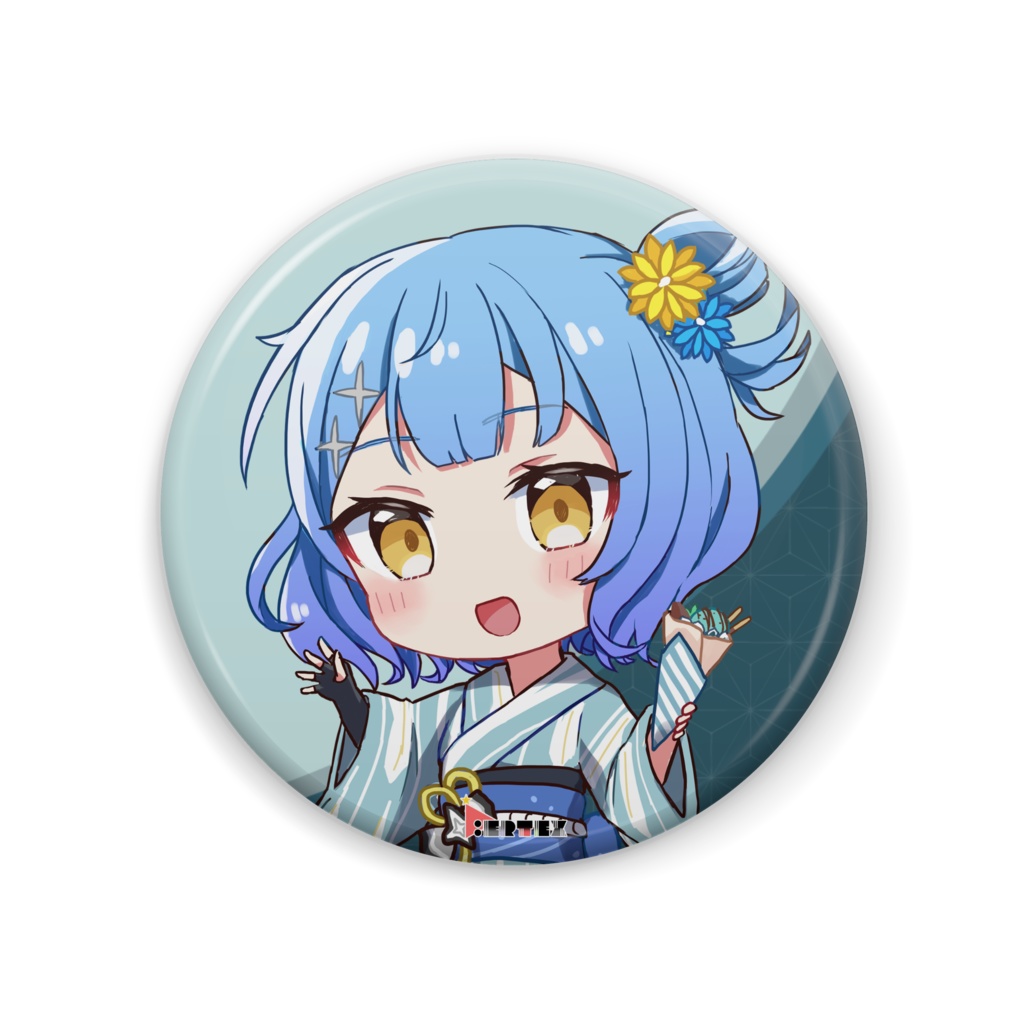 望月美羽 V.ertex1周年記念限定缶バッジ 浴衣ver.