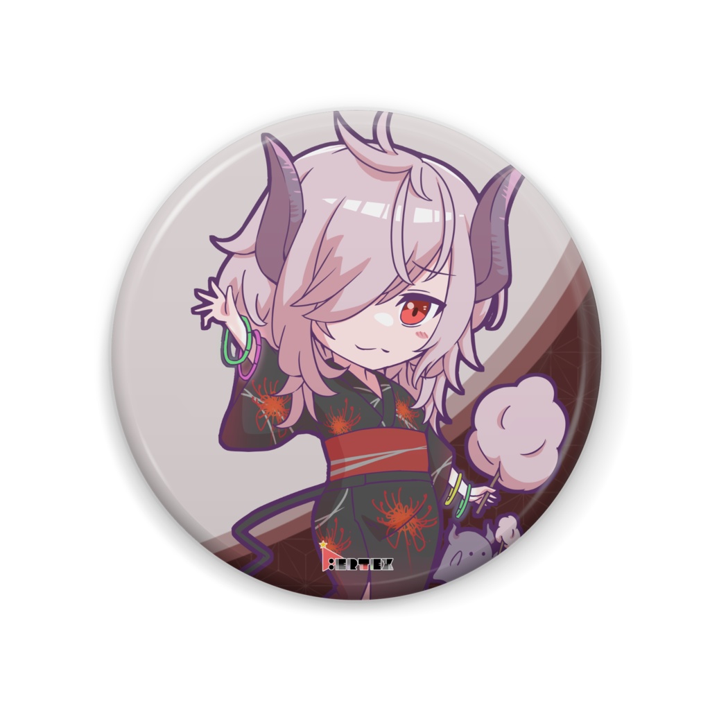 伽藍堂ニル V.ertex1周年記念限定缶バッジ 浴衣ver.