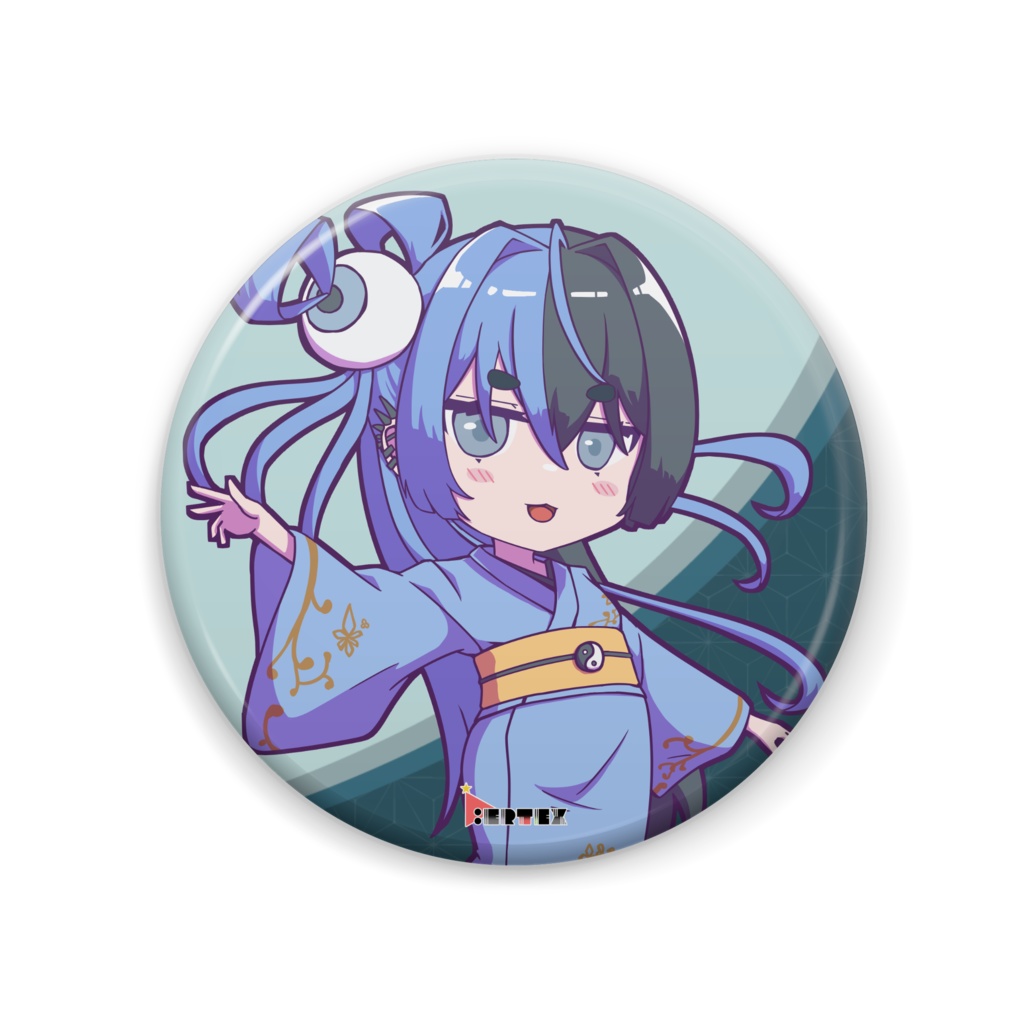 うとめもり V.ertex1周年記念限定缶バッジ 浴衣ver.