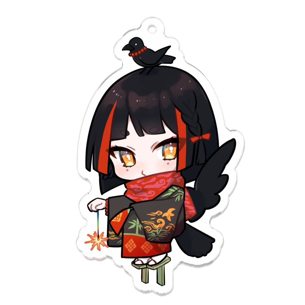 烏丸るふ V.ertex1周年記念限定アクキー 浴衣ver.