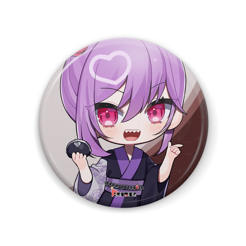 毒島アリカ V.ertex1周年記念限定缶バッジ 浴衣ver.