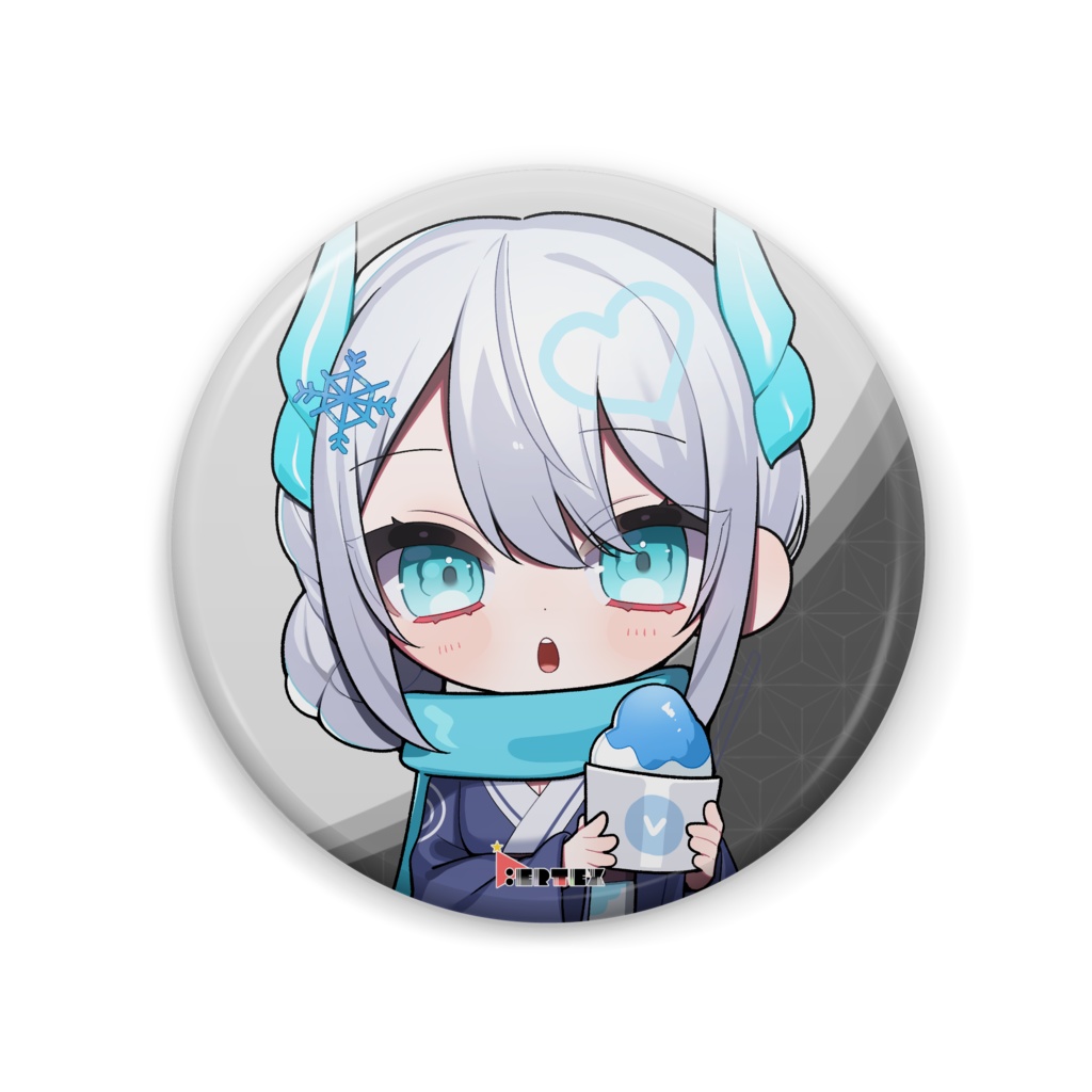 徒野かなた V.ertex1周年記念限定缶バッジ 浴衣ver.