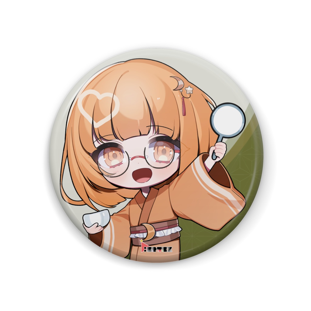 星夜月マナ V.ertex1周年記念限定缶バッジ 浴衣ver.