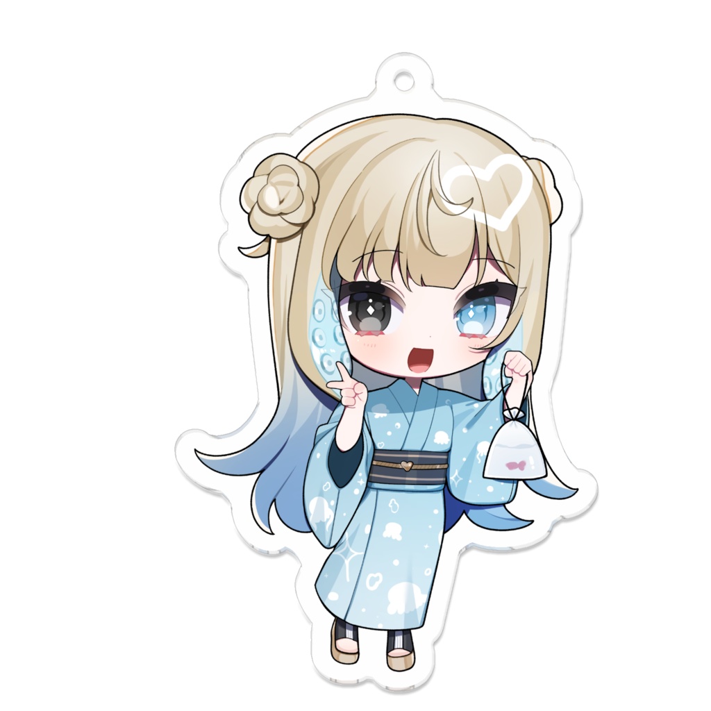 月背セレス V.ertex1周年記念限定アクキー 浴衣ver.