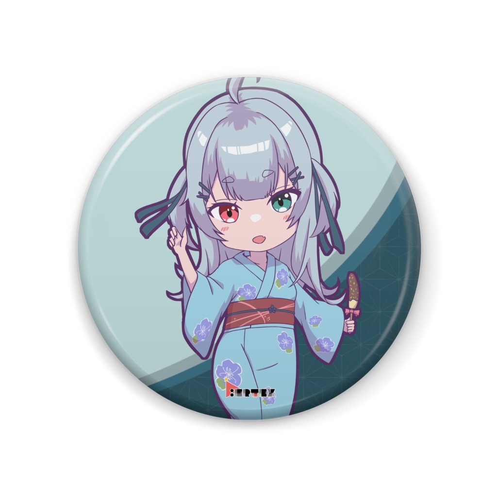 水星アルル V.ertex1周年記念限定缶バッジ 浴衣ver.