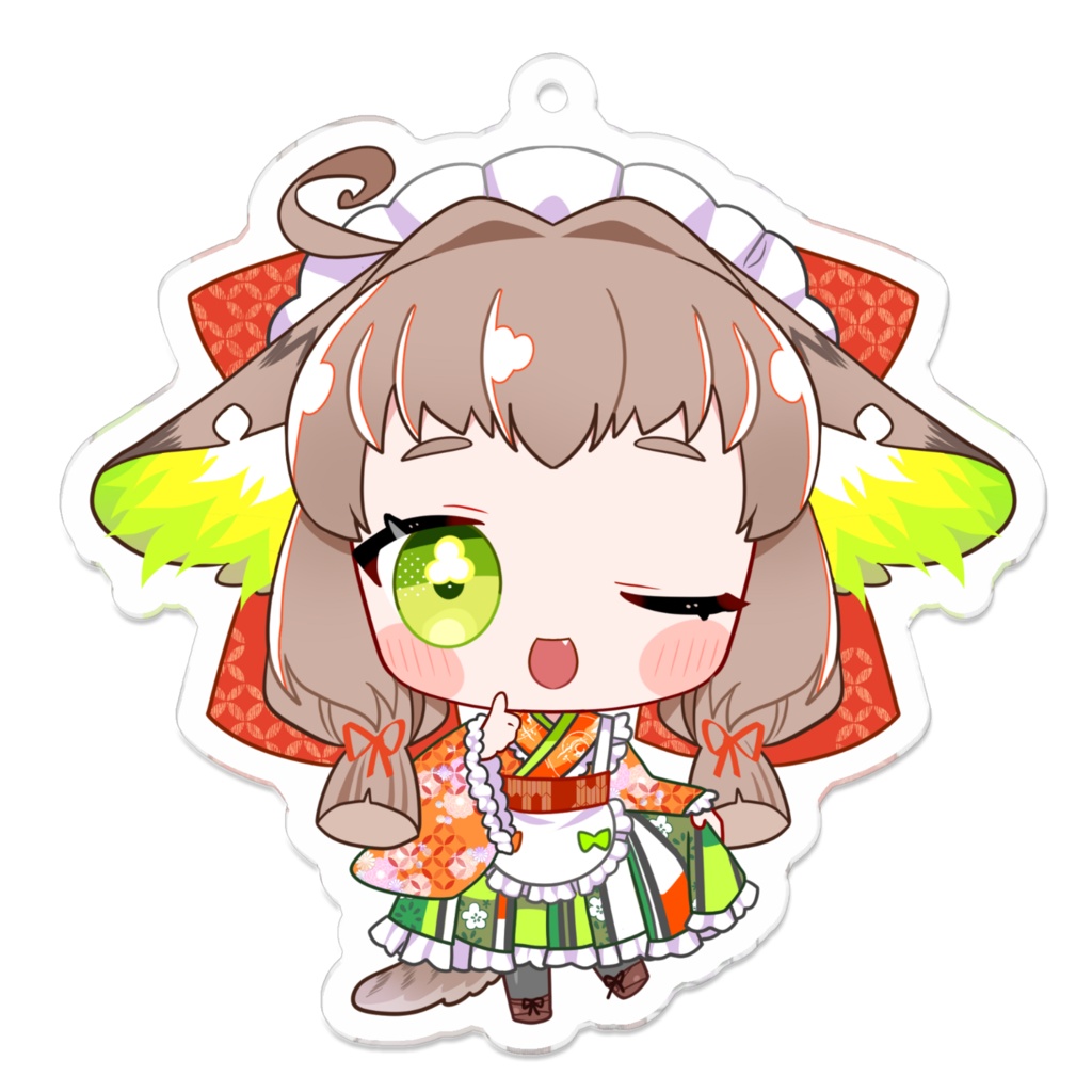 櫻糀よもぎ V.ertex2周年記念限定アクキー メイドver.
