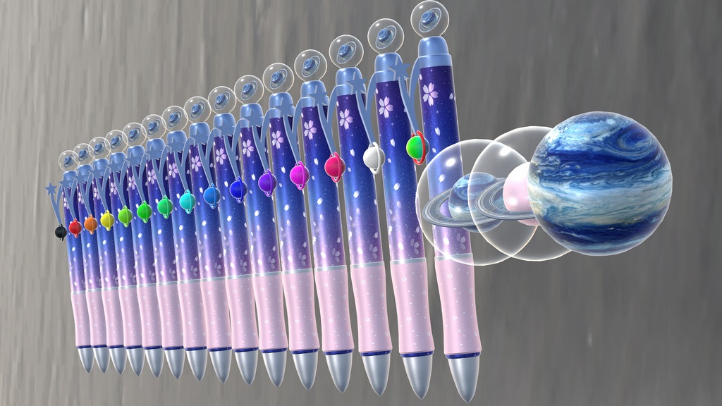 【QvPen差し替えモデル】🌟-春を綴る天体観測ペン-🌟