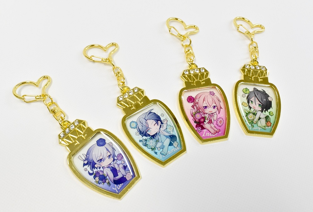 香水型メタルキーホルダー