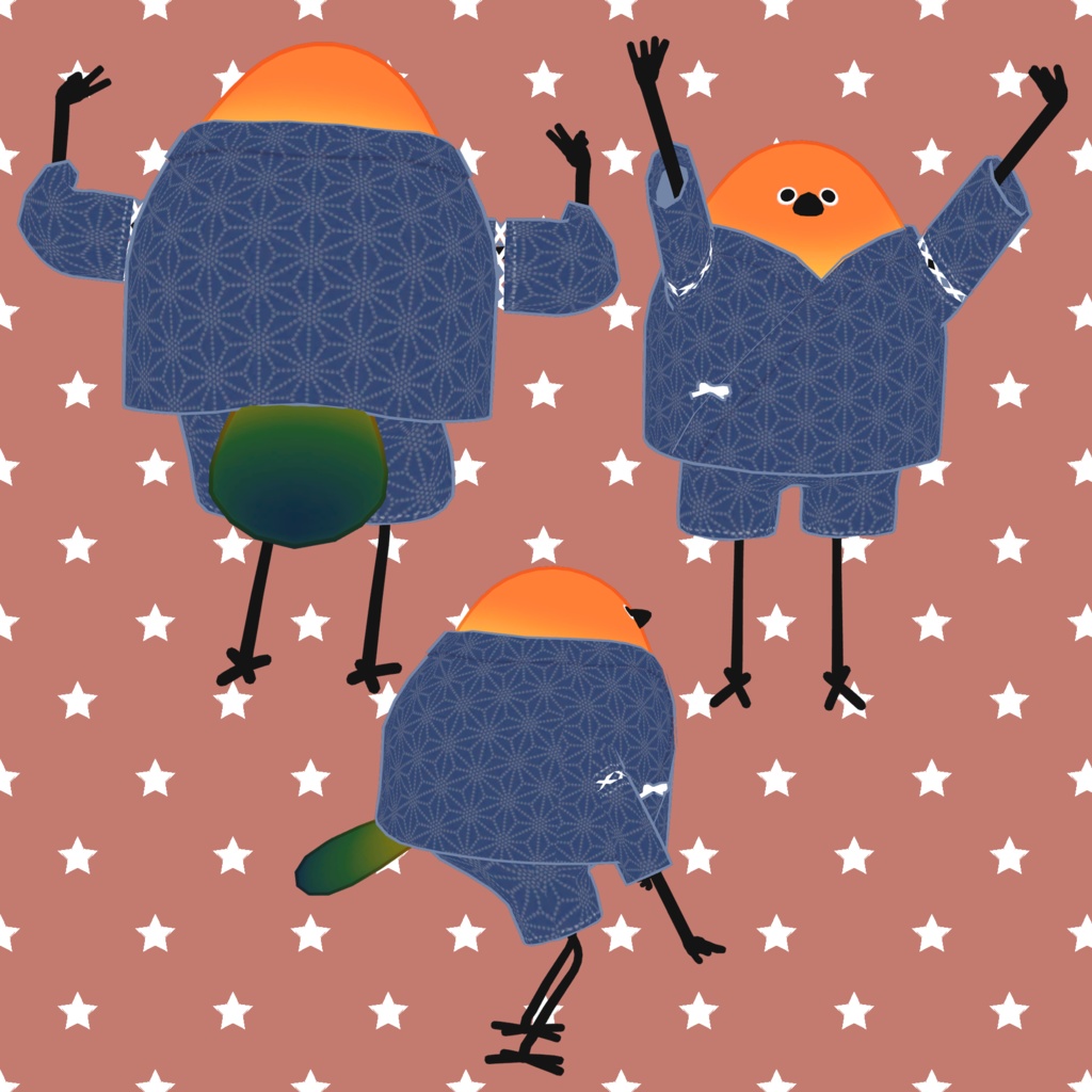 【bird/鳥専用衣装】鳥の甚平