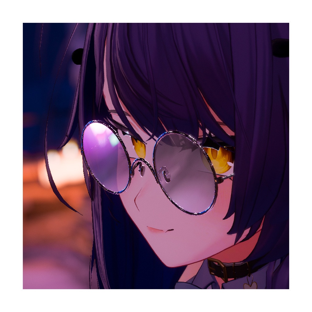 【調整シェイプキーあり】 RoundGlasses