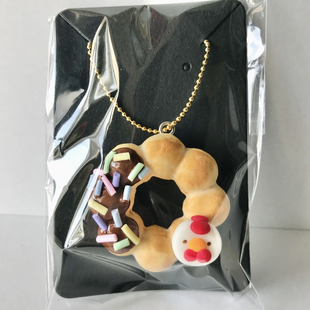 にわとりドーナッツキーホルダー