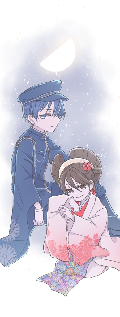 【旧作】和紙しおり（蒼雪＆紅椿）