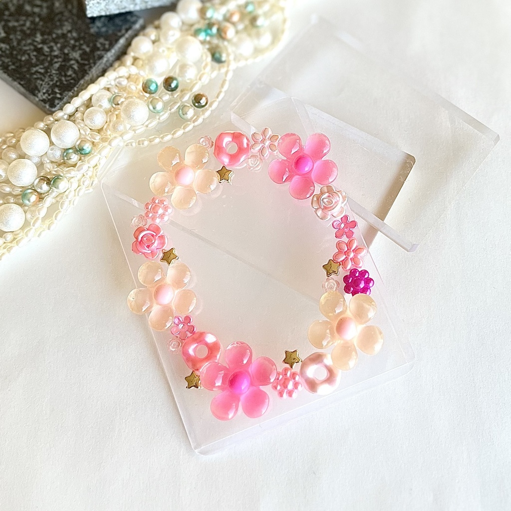 トレカケースデコ B8 硬質ケースデコ クリア ピンク ピンク スター 薔薇 フラワー バラ ローズ 星 スター ゴールド フォトフレーム カードケースデコ 推し活 ヲタ活 プレゼント