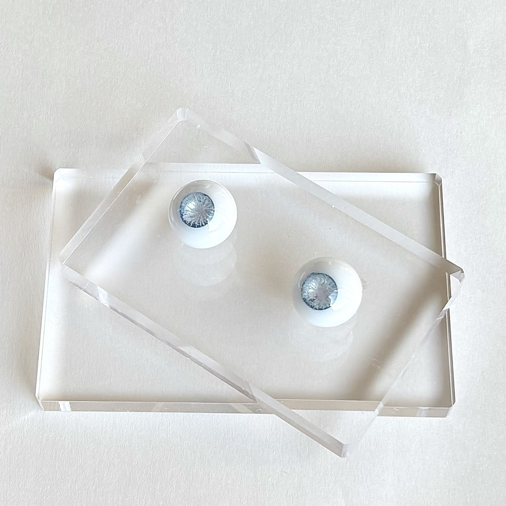 ドールアイ 16mm / 8mm Aqua レジンアイ ハンドメイド 0032