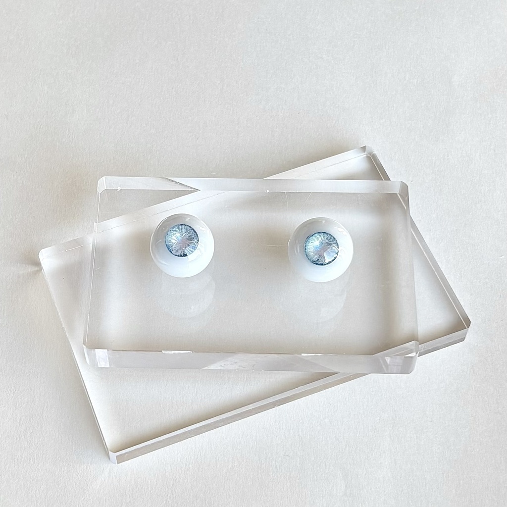 ドールアイ 16mm / 8mm Aqua レジンアイ ハンドメイド 0032