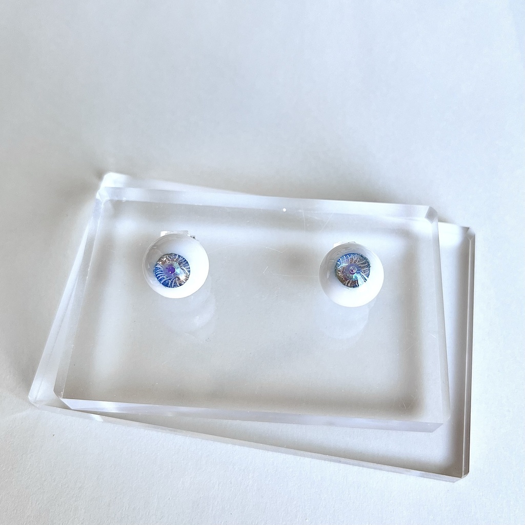 ドールアイ 14mm / 7mm fireworks レジンアイ ハンドメイド 0043