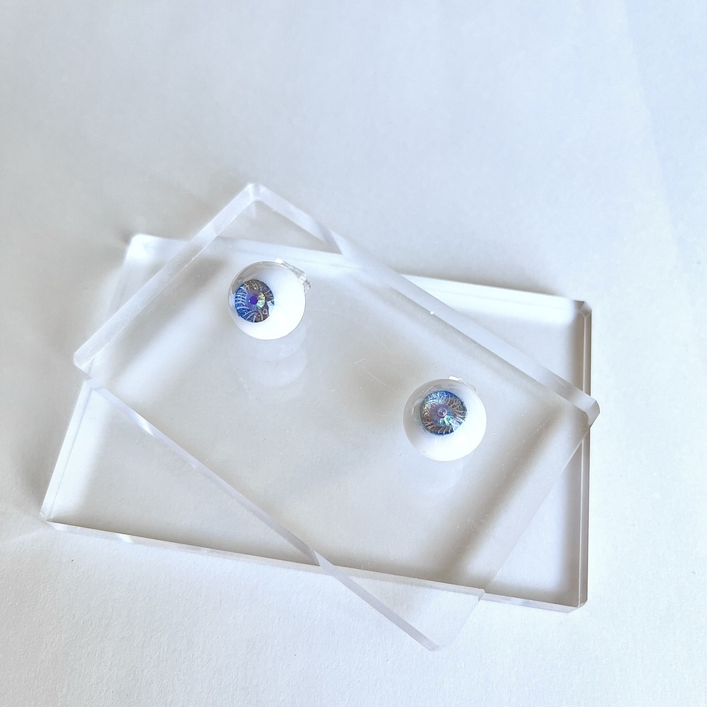 ドールアイ 14mm / 7mm fireworks レジンアイ ハンドメイド 0043