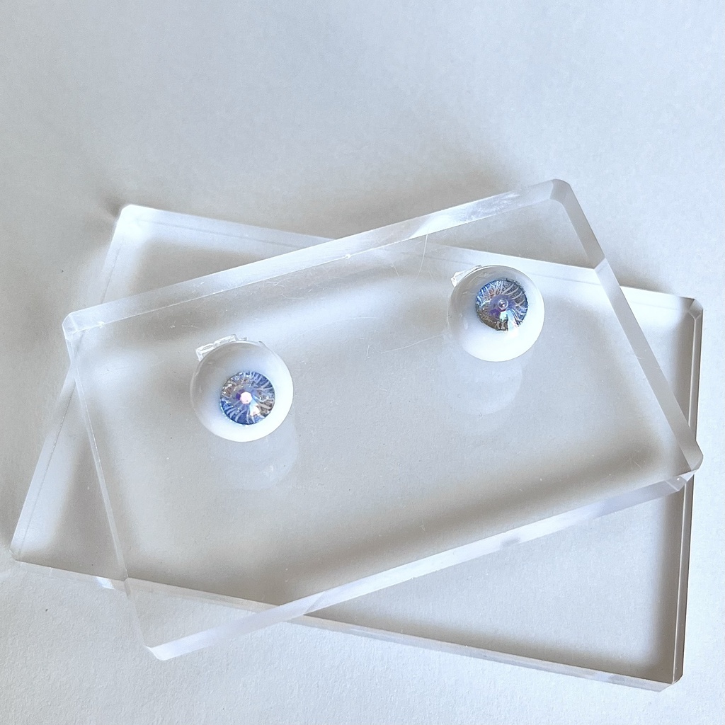 ドールアイ 14mm / 7mm fireworks レジンアイ ハンドメイド 0043