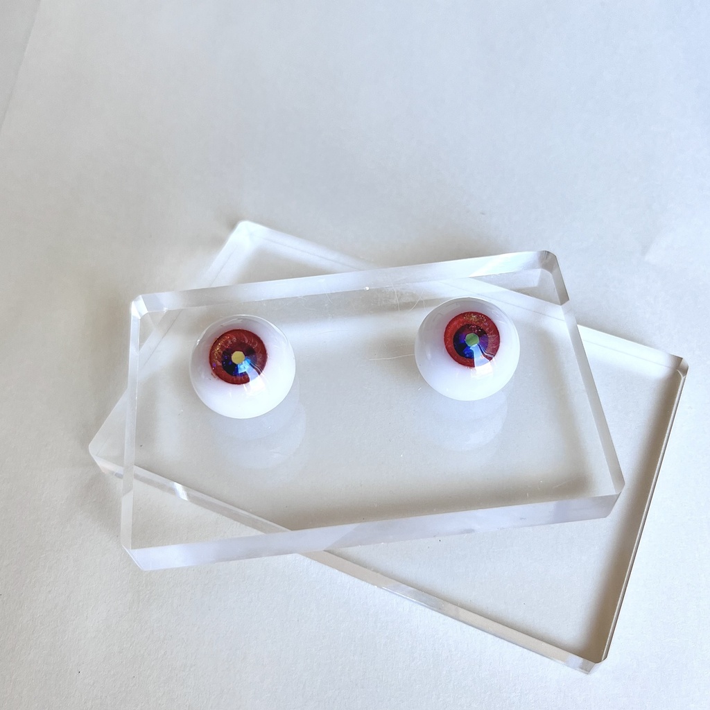 ドールアイ 18mm / 9mm Cherry brown レジンアイ ハンドメイド0045