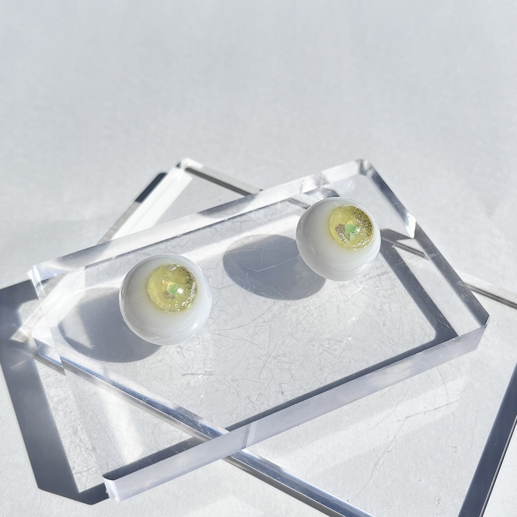 ドールアイ 18mm / 9mm レモンの瞳 レジンアイ ハンドメイド 0048