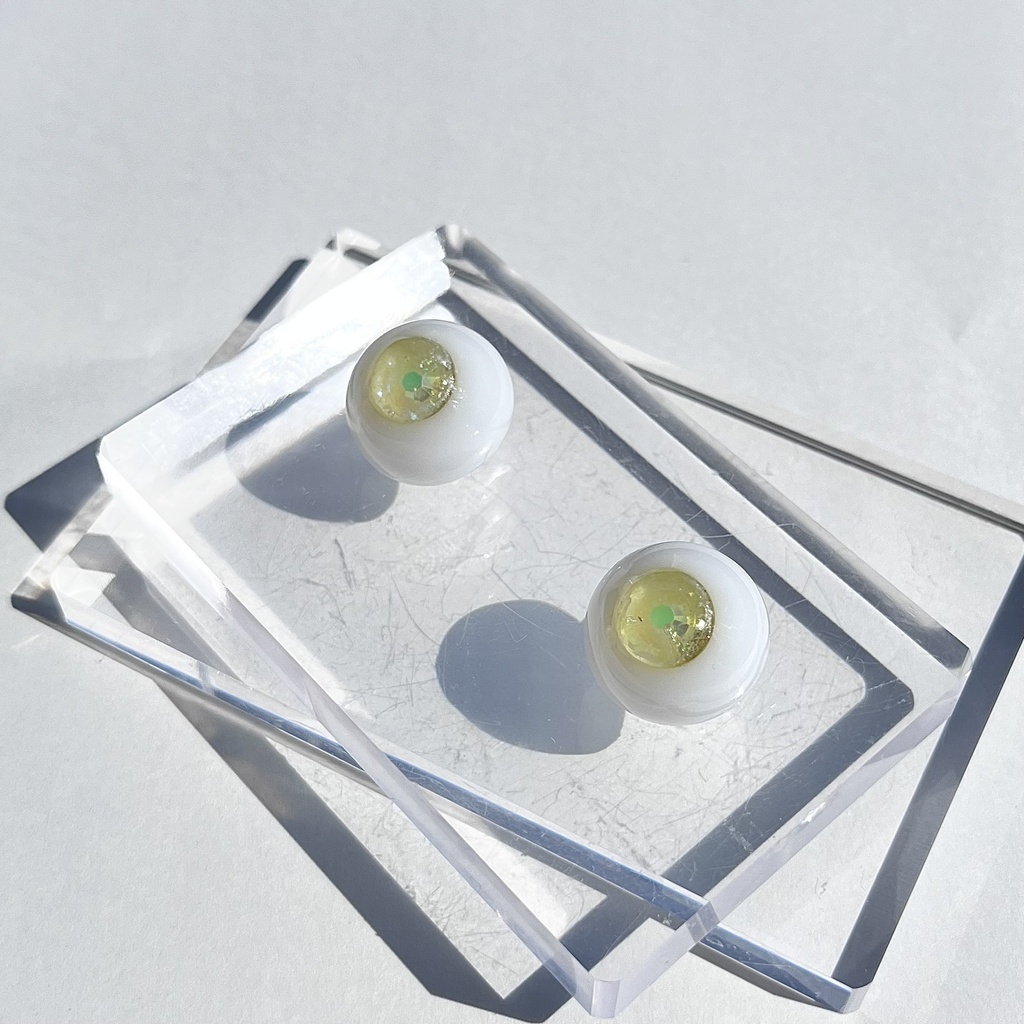 ドールアイ 18mm / 9mm レモンの瞳 レジンアイ ハンドメイド 0048