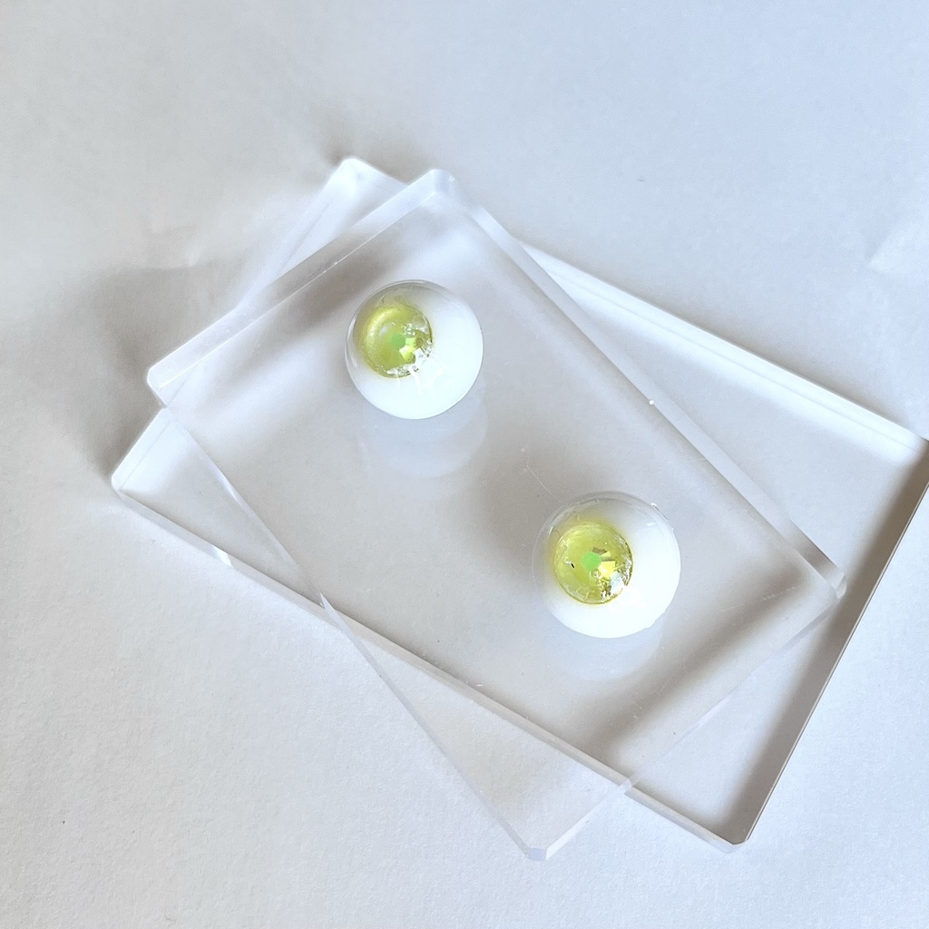 ドールアイ 18mm / 9mm レモンの瞳 レジンアイ ハンドメイド 0048