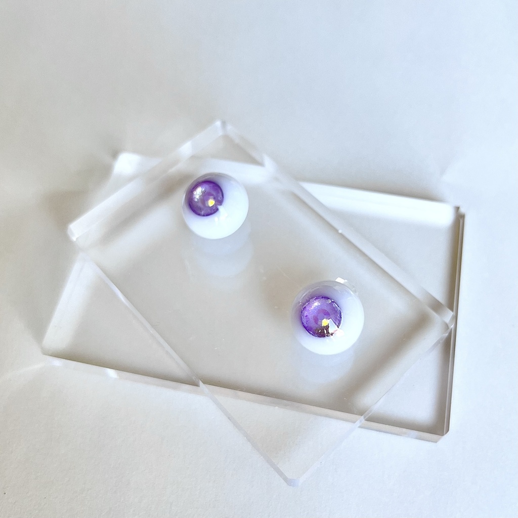 ドールアイ 16mm / 8mm lavender レジンアイ ハンドメイド 0052