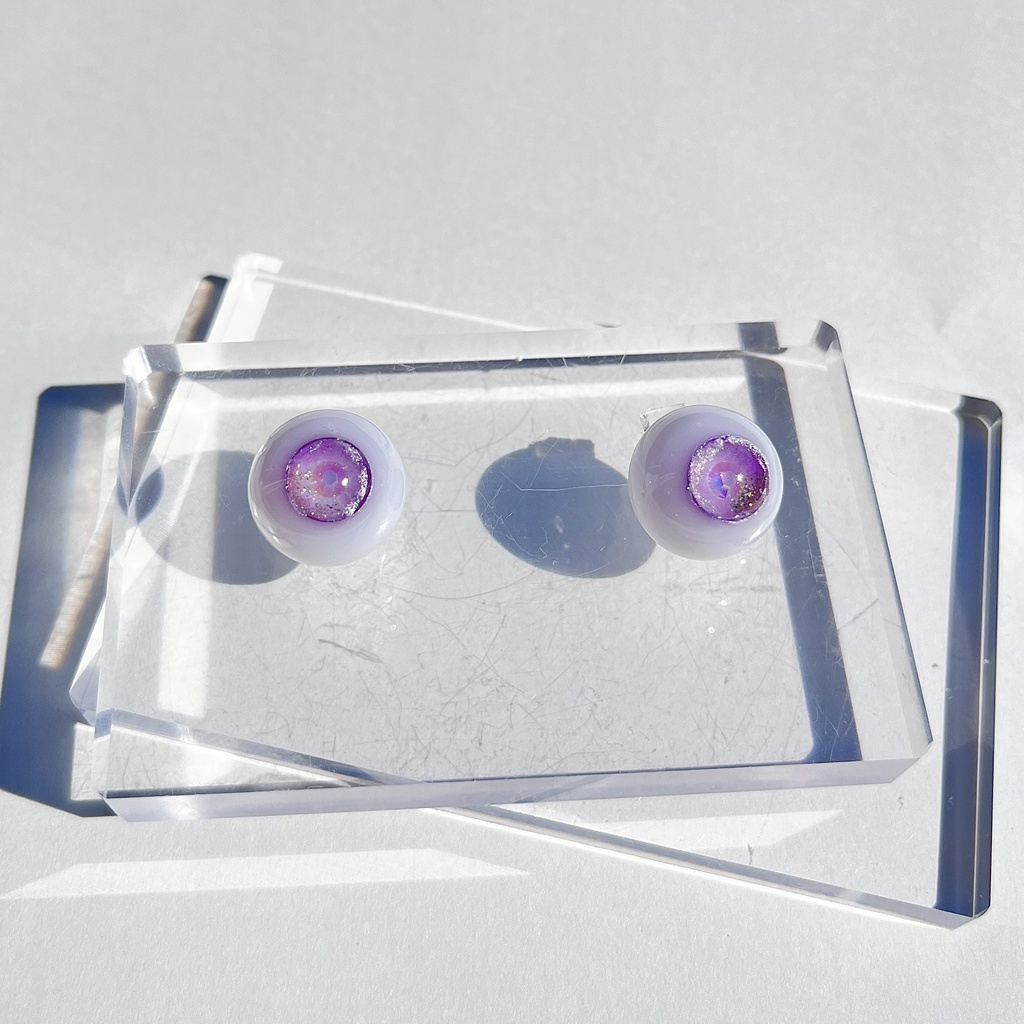 ドールアイ 16mm / 8mm lavender レジンアイ ハンドメイド 0052