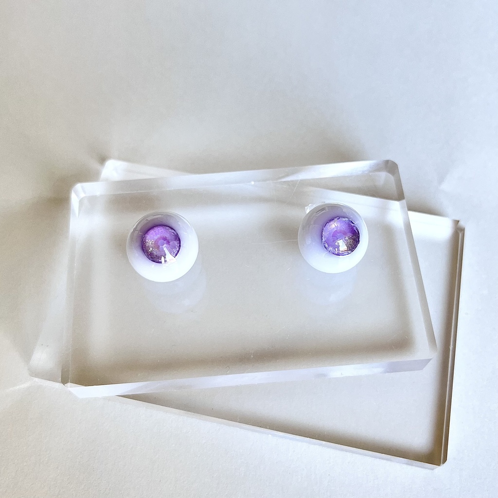 ドールアイ 16mm / 8mm lavender レジンアイ ハンドメイド 0052