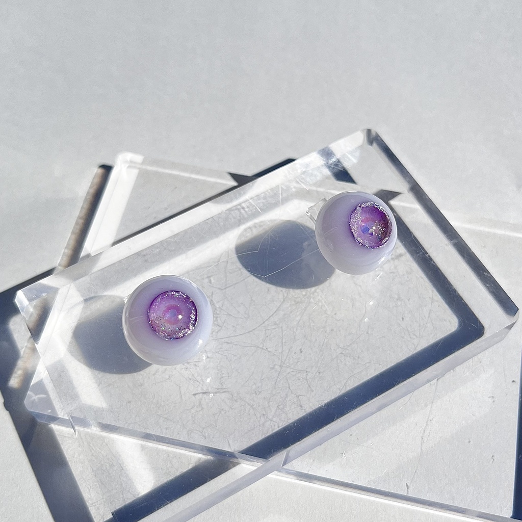 ドールアイ 16mm / 8mm lavender レジンアイ ハンドメイド 0052