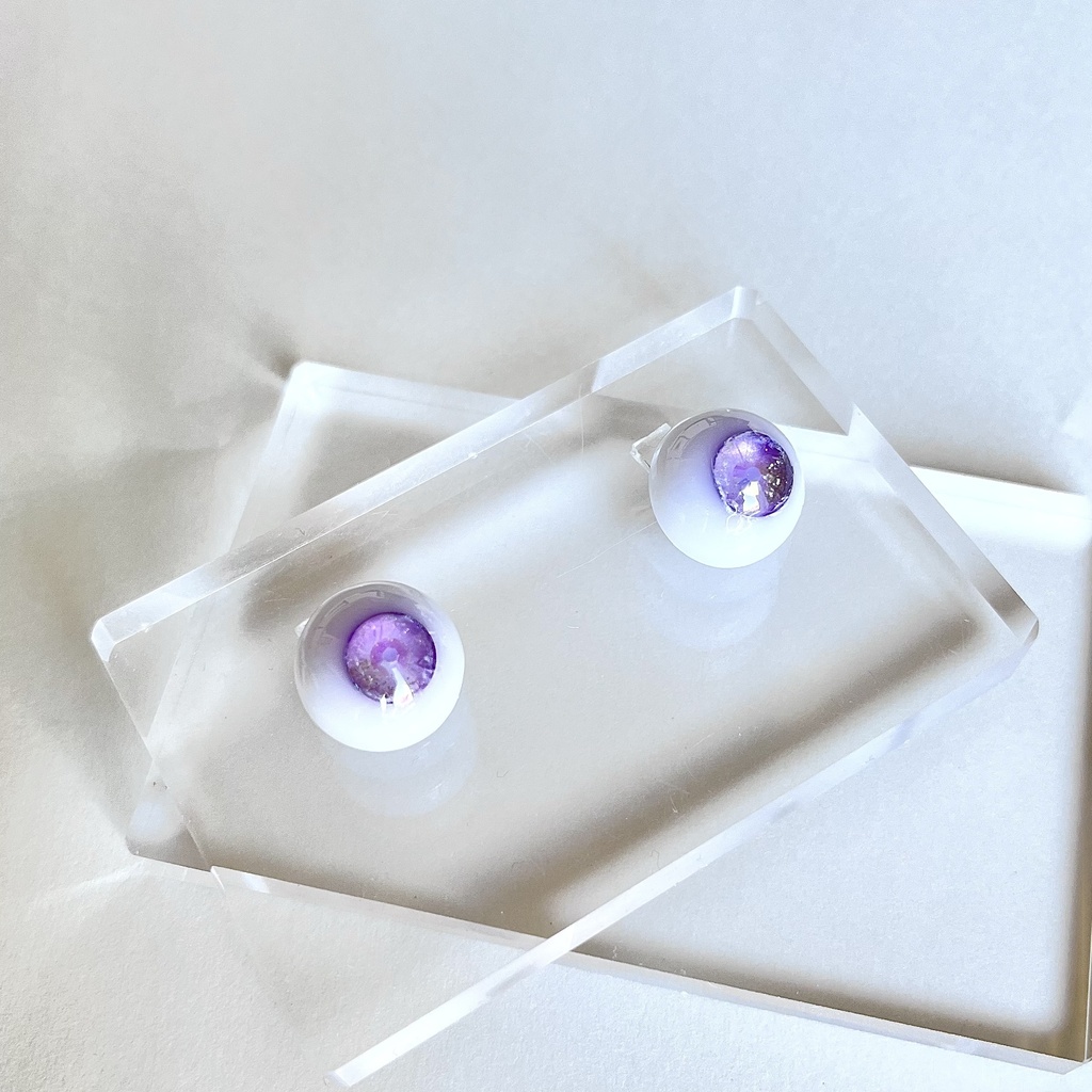 ドールアイ 16mm / 8mm lavender レジンアイ ハンドメイド 0052