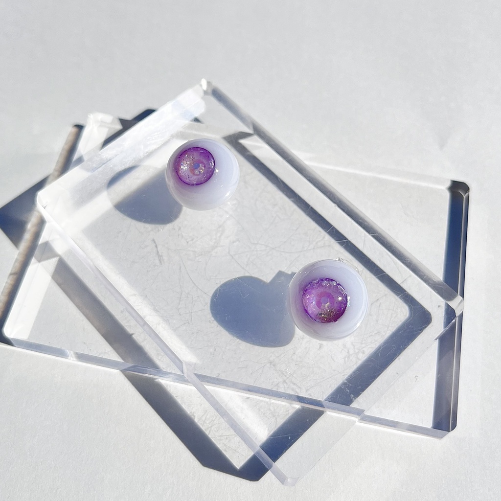 ドールアイ 16mm / 8mm lavender レジンアイ ハンドメイド 0052