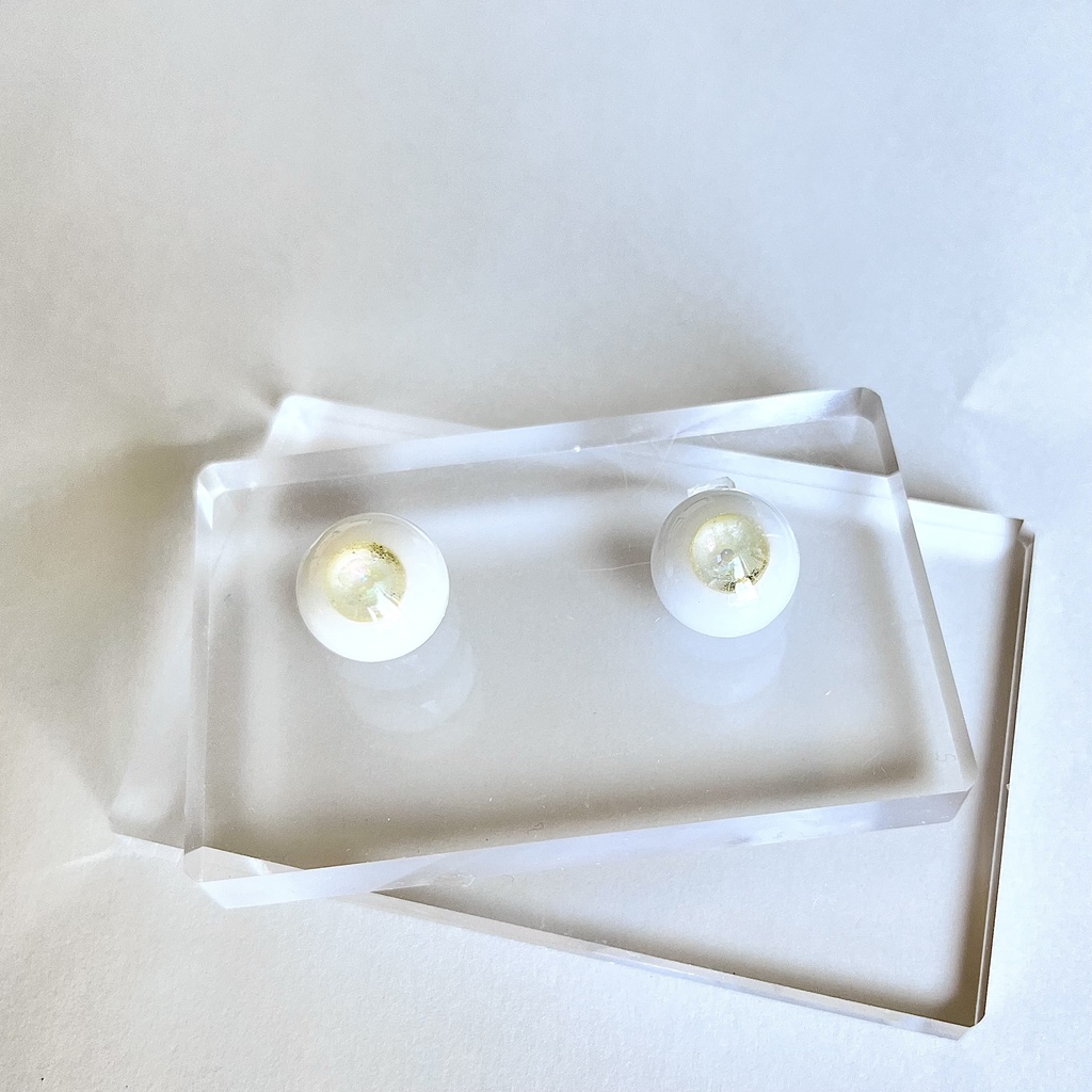 ドールアイ 16mm / 8mm  Lemon yellow     レジンアイ ハンドメイド 0054