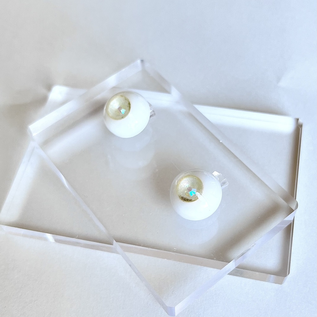 ドールアイ 16mm / 8mm  Lemon yellow     レジンアイ ハンドメイド 0054
