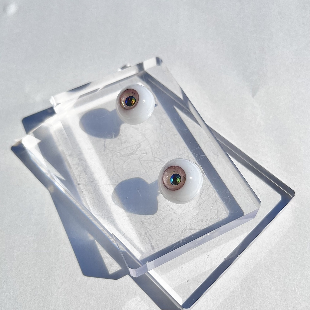 ドールアイ 16mm / 8mm   砂漠の海       レジンアイ ハンドメイド 0057