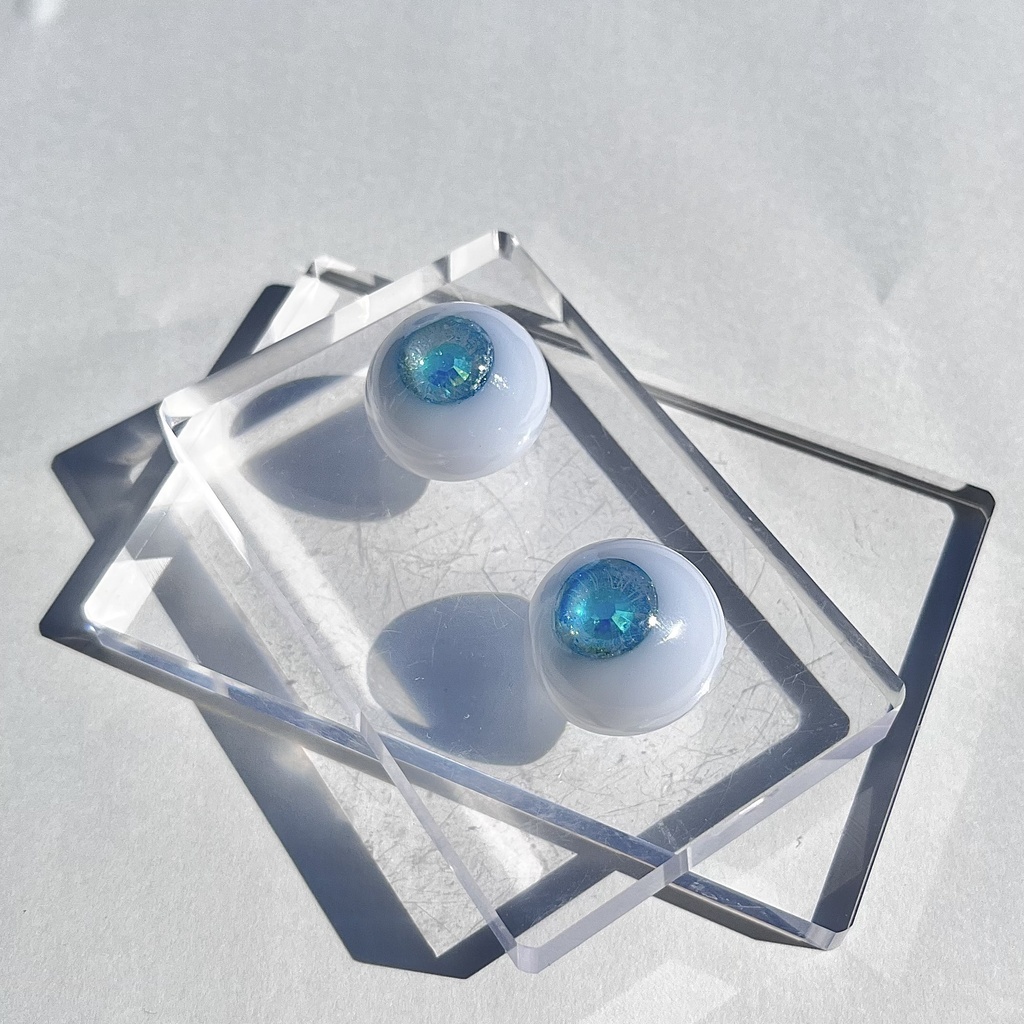 ドールアイ 22mm / 11mm   海に溶ける瞳       レジンアイ ハンドメイド 0058