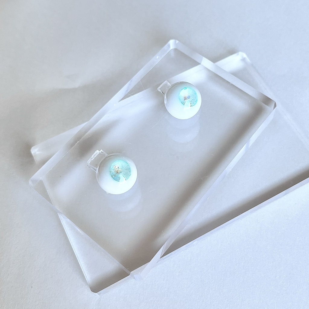 ドールアイ 14mm / 7mm    パチパチわたあめ      レジンアイ ハンドメイド 0064