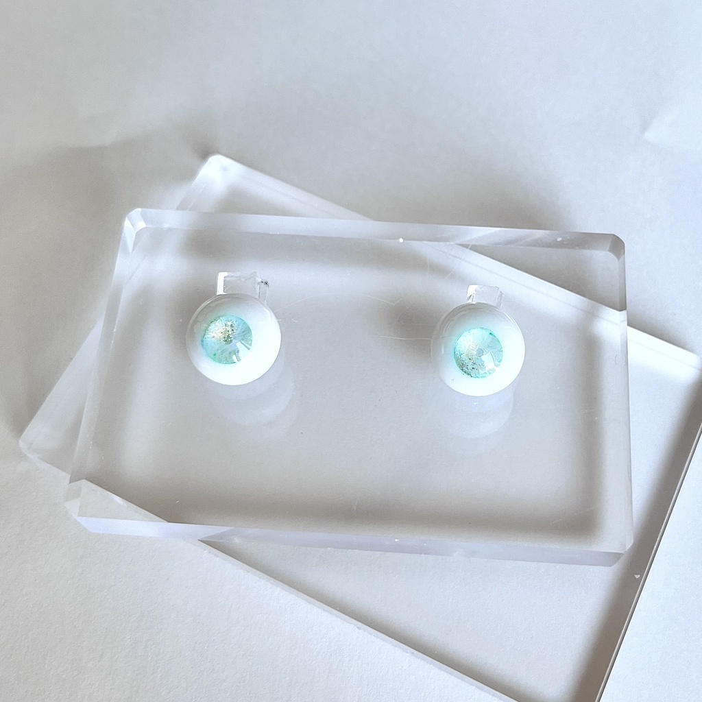 ドールアイ 14mm / 7mm    パチパチわたあめ      レジンアイ ハンドメイド 0064