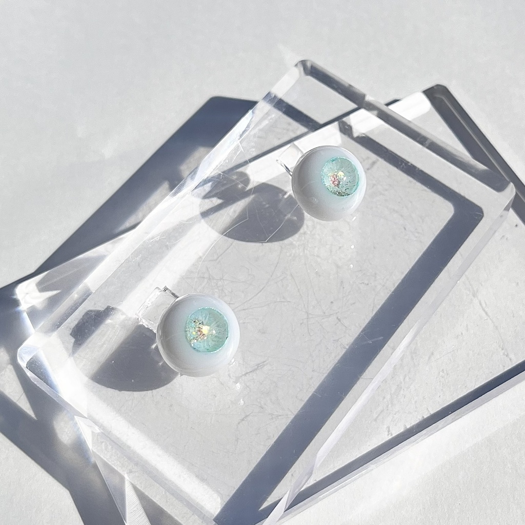 ドールアイ 14mm / 7mm    パチパチわたあめ      レジンアイ ハンドメイド 0064