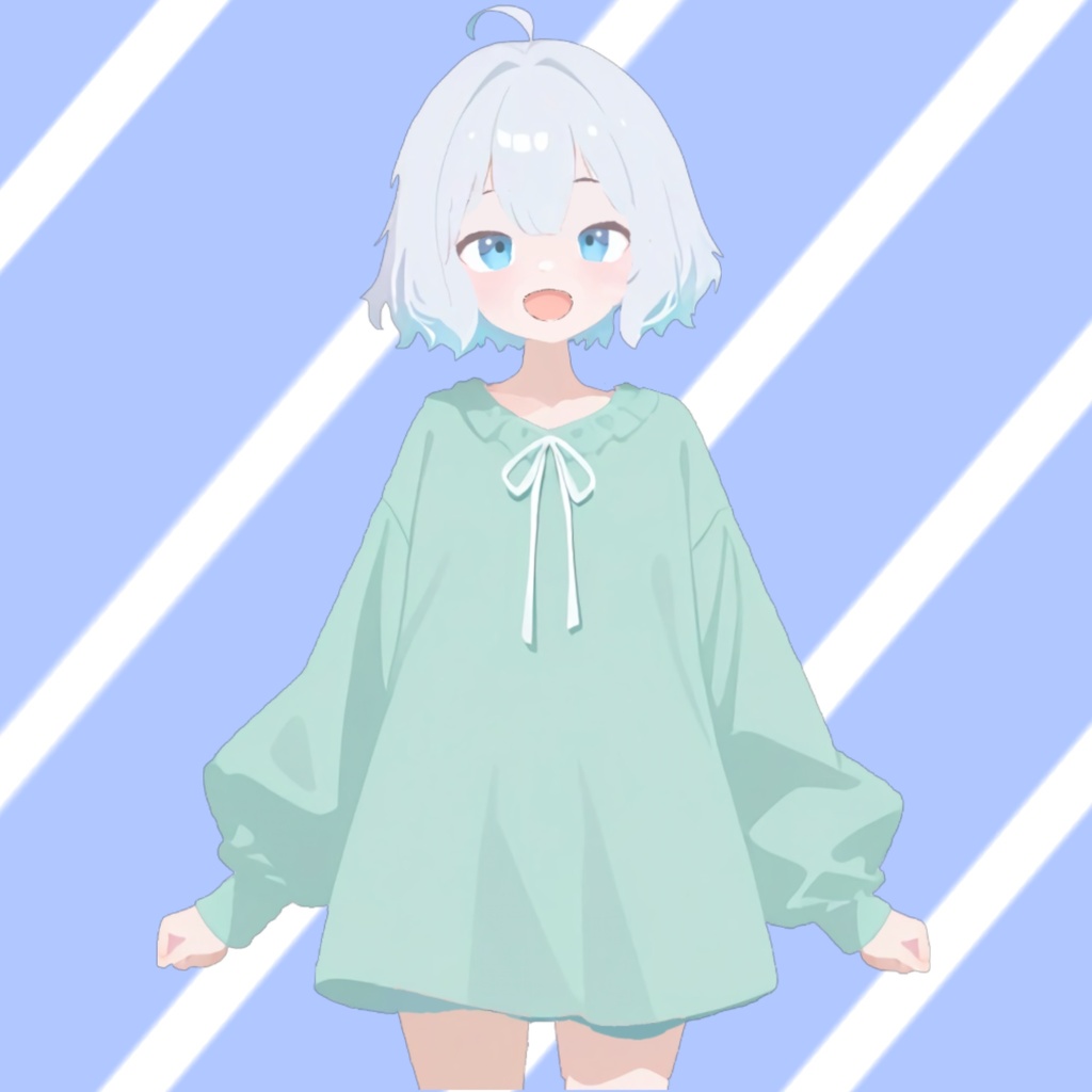 【限定1点】空色ワンピ少女-VTS対応Live2dモデル