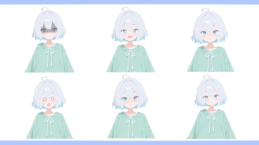 【限定1点】空色ワンピ少女-VTS対応Live2dモデル