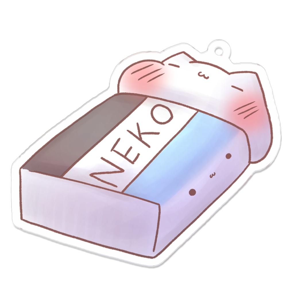 ねこおもち消しゴムアクキー