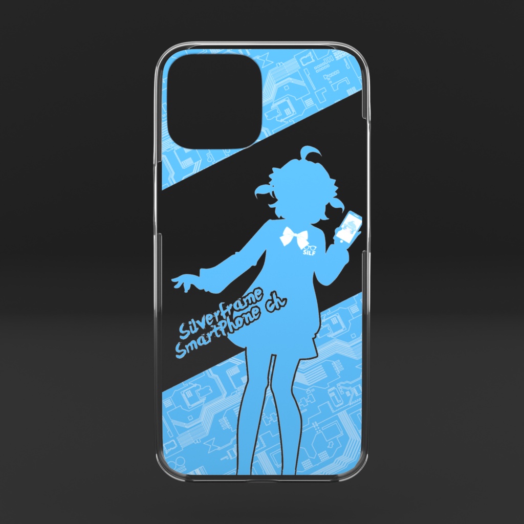 iPhone15クリアケース(ブル-)